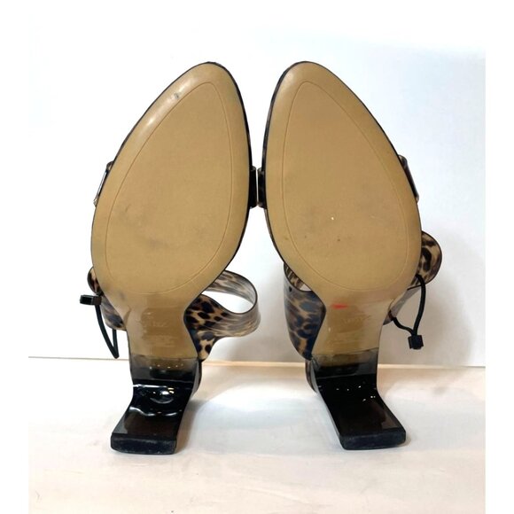 Zara Leopard Print Vinyl Heeled Mules EU 39 US 8.5 Chic & Trendy NWT Stylish Wom - Picture 12 of 16